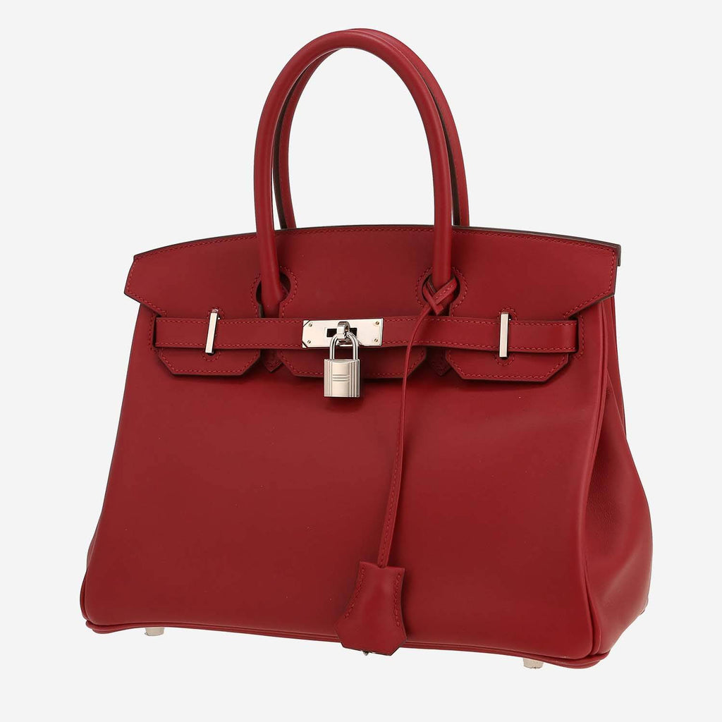 Torebka Hermès Birkin 30 cm ze skóry Jonathan w kolorze Rouge H