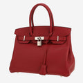 Torebka Hermès Birkin 30 cm ze skóry Jonathan w kolorze Rouge H