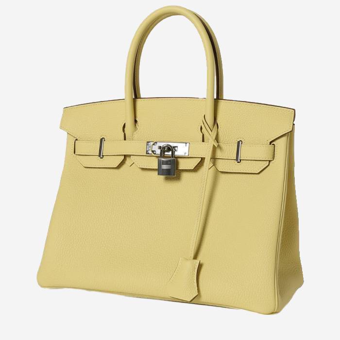 Torebka Hermès Birkin 30 cm ze skóry Togo w kolorze Jaune Poussin