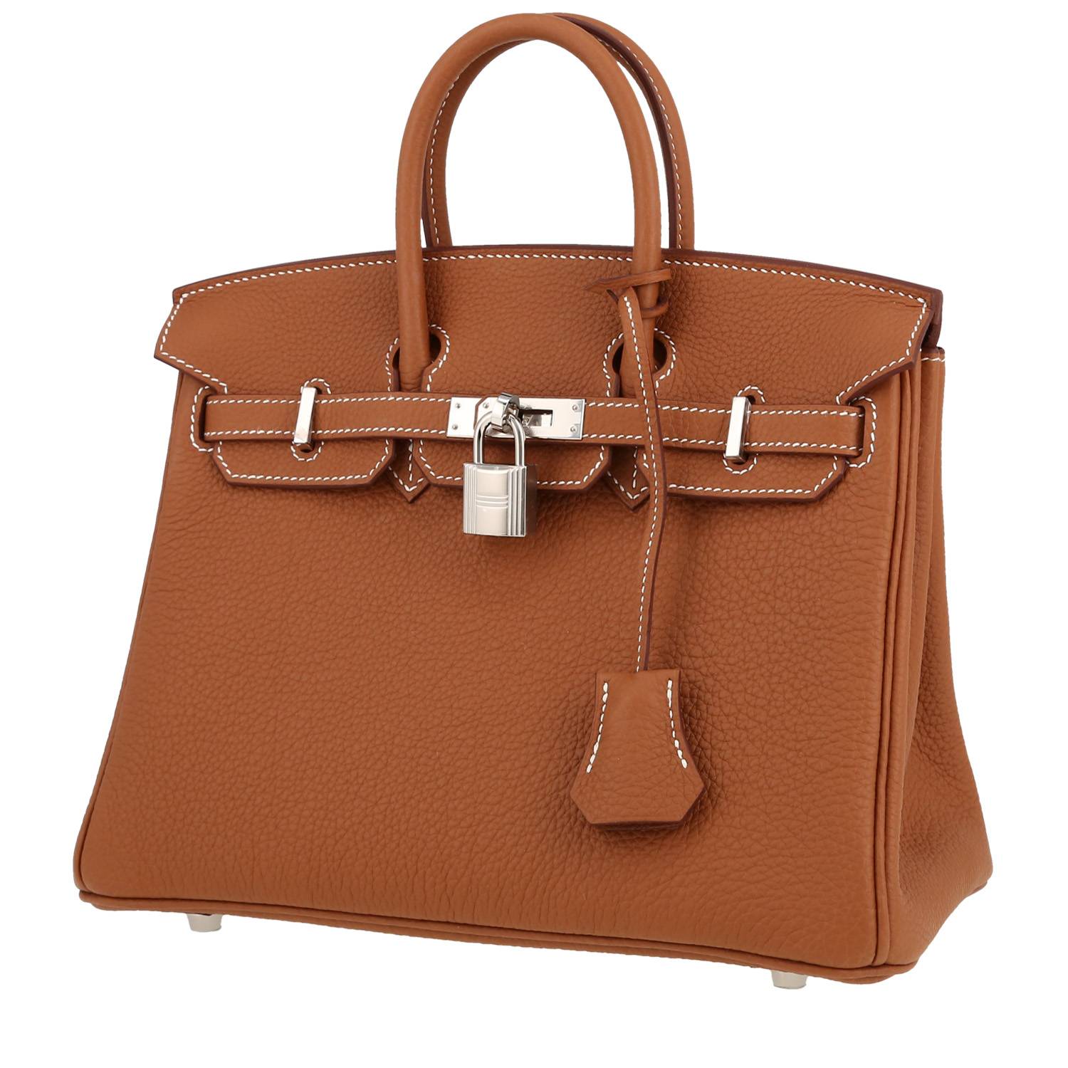 Torebka Hermès Birkin 25 cm ze skóry Togo w kolorze złotym
