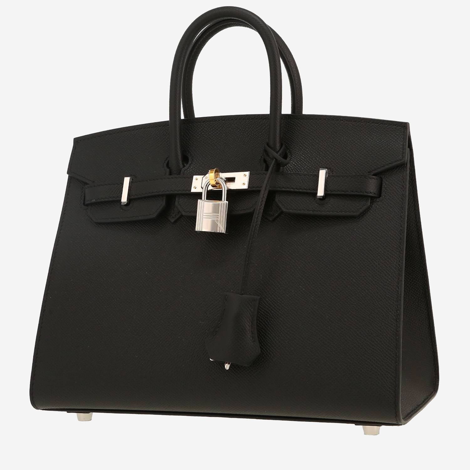 Torebka Hermès Birkin 25 cm ze skóry Epsom w kolorze czarnym