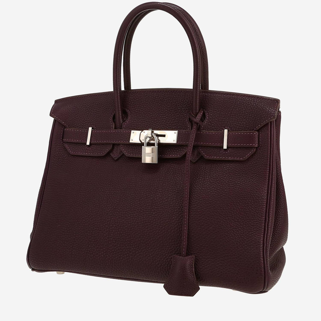 Torebka Hermès Birkin 30 cm ze skóry Togo w kolorze śliwkowym