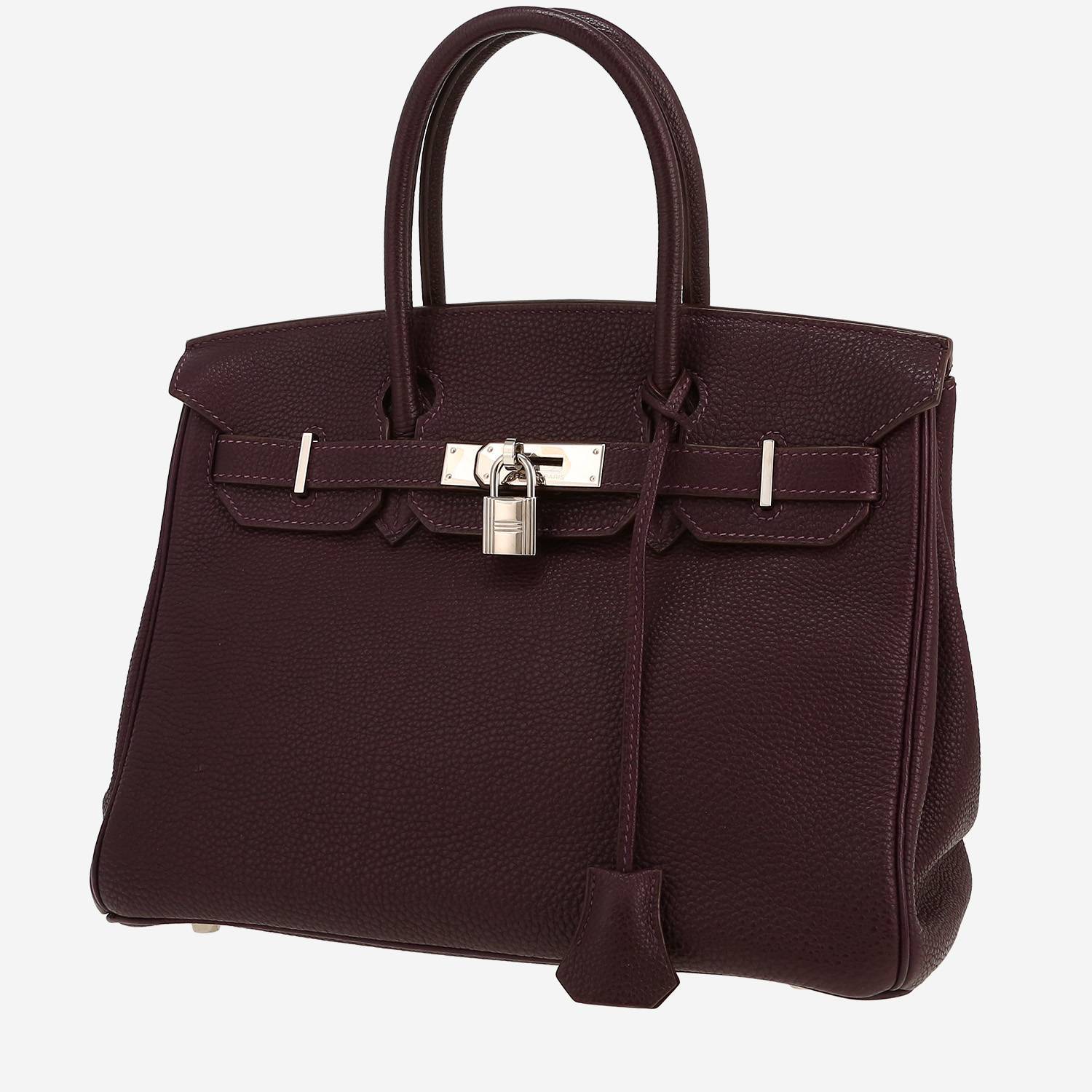 Torebka Hermès Birkin 30 cm ze skóry Togo w kolorze śliwkowym