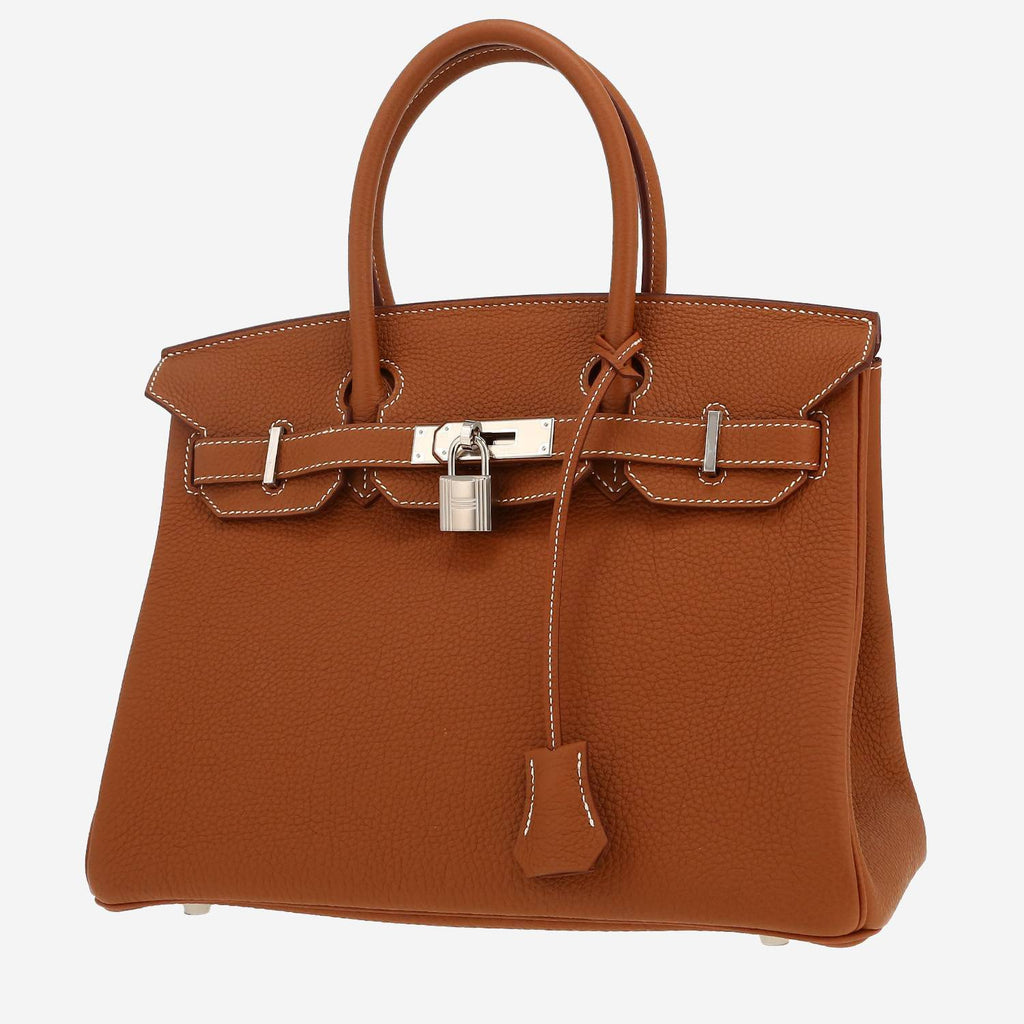 Torebka Hermès Birkin 30 cm ze skóry Togo w kolorze złotym