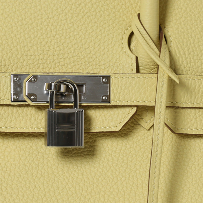 Torebka Hermès Birkin 30 cm ze skóry Togo w kolorze Jaune Poussin