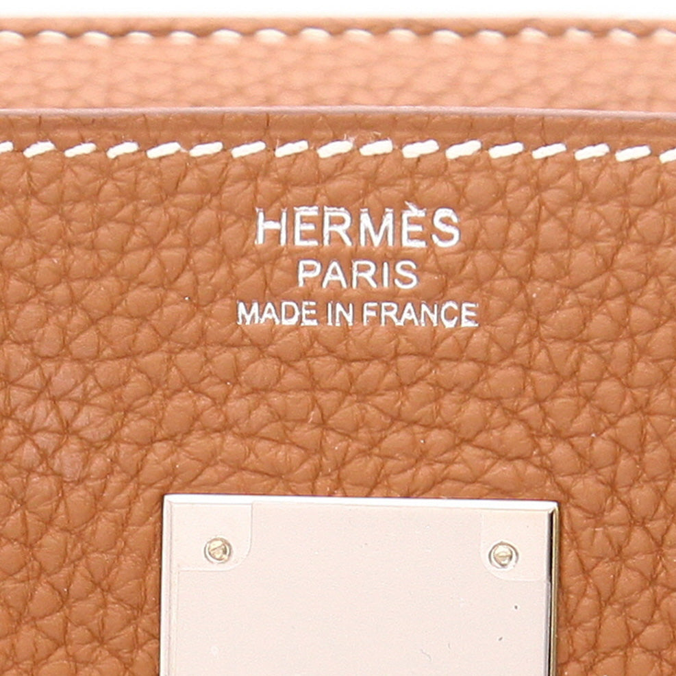 Torebka Hermès Birkin 30 cm ze skóry Togo w kolorze złotym