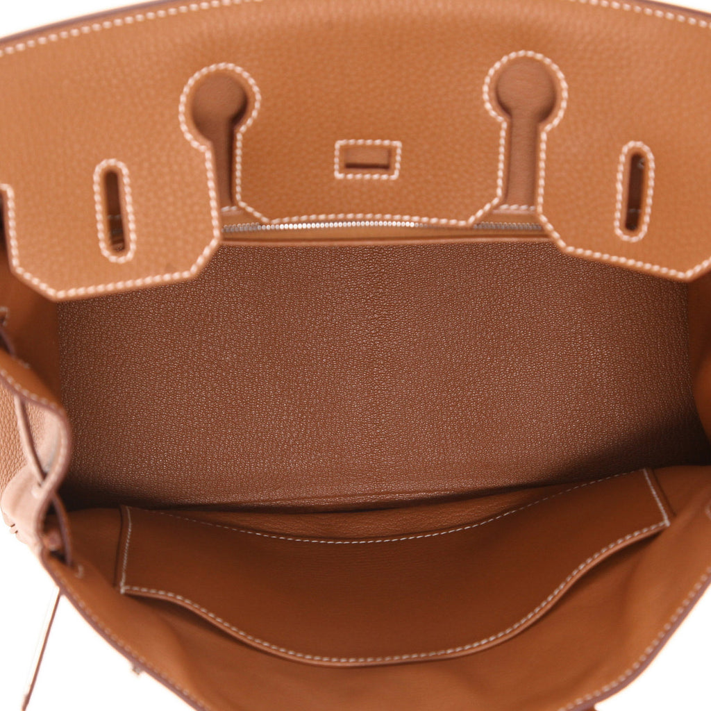 Torebka Hermès Birkin 30 cm ze skóry Togo w kolorze złotym