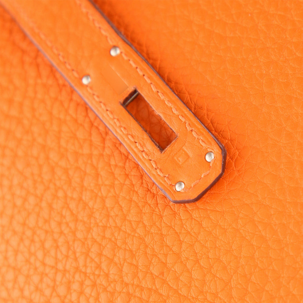 Torebka Hermès Birkin 35 cm wykonana ze skóry Togo w kolorze pomarańczowym